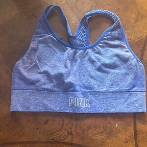 PINK Victoria's Secret Heather Blue Sports Bra size small NWOT